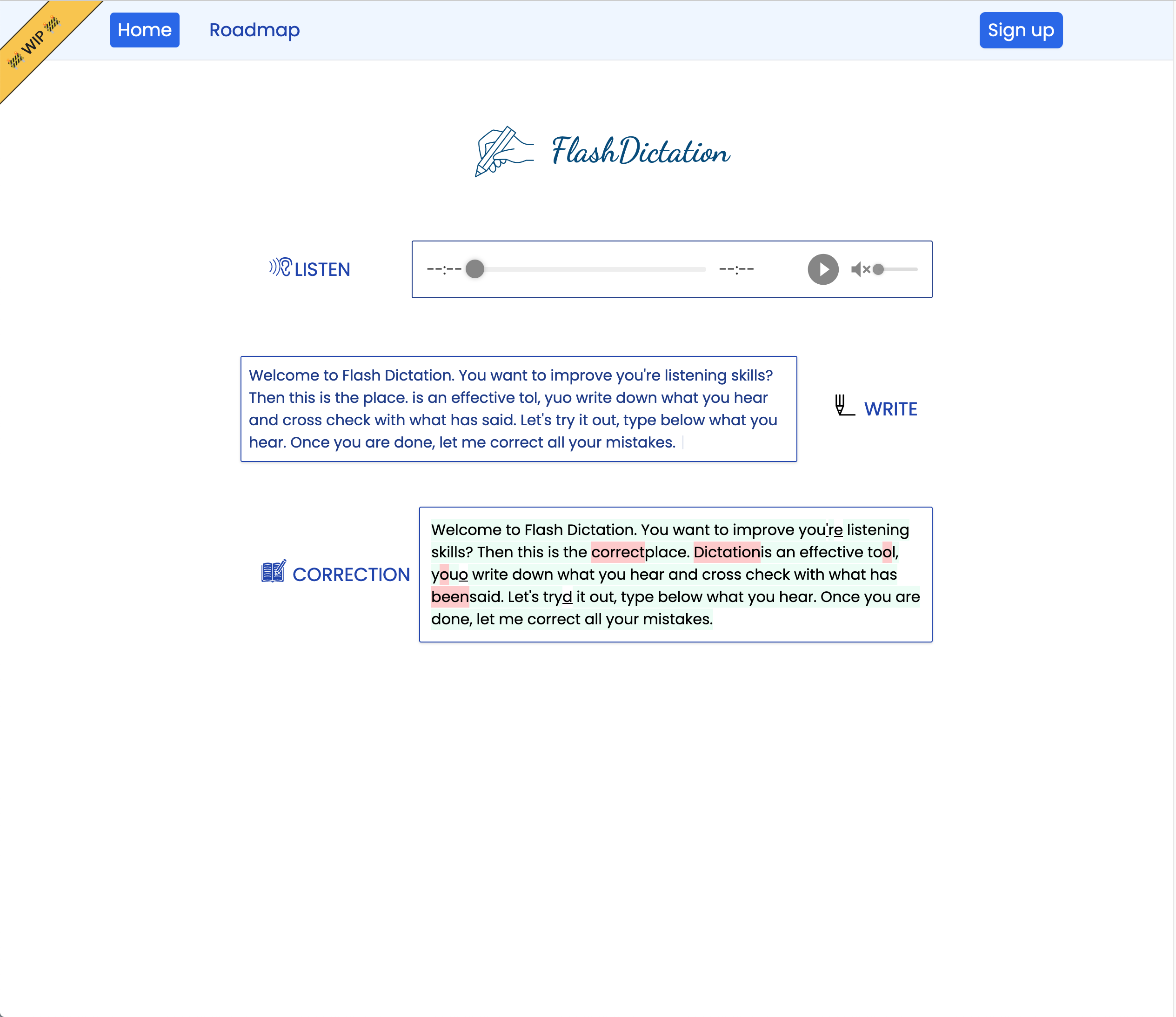 Makeup Home page