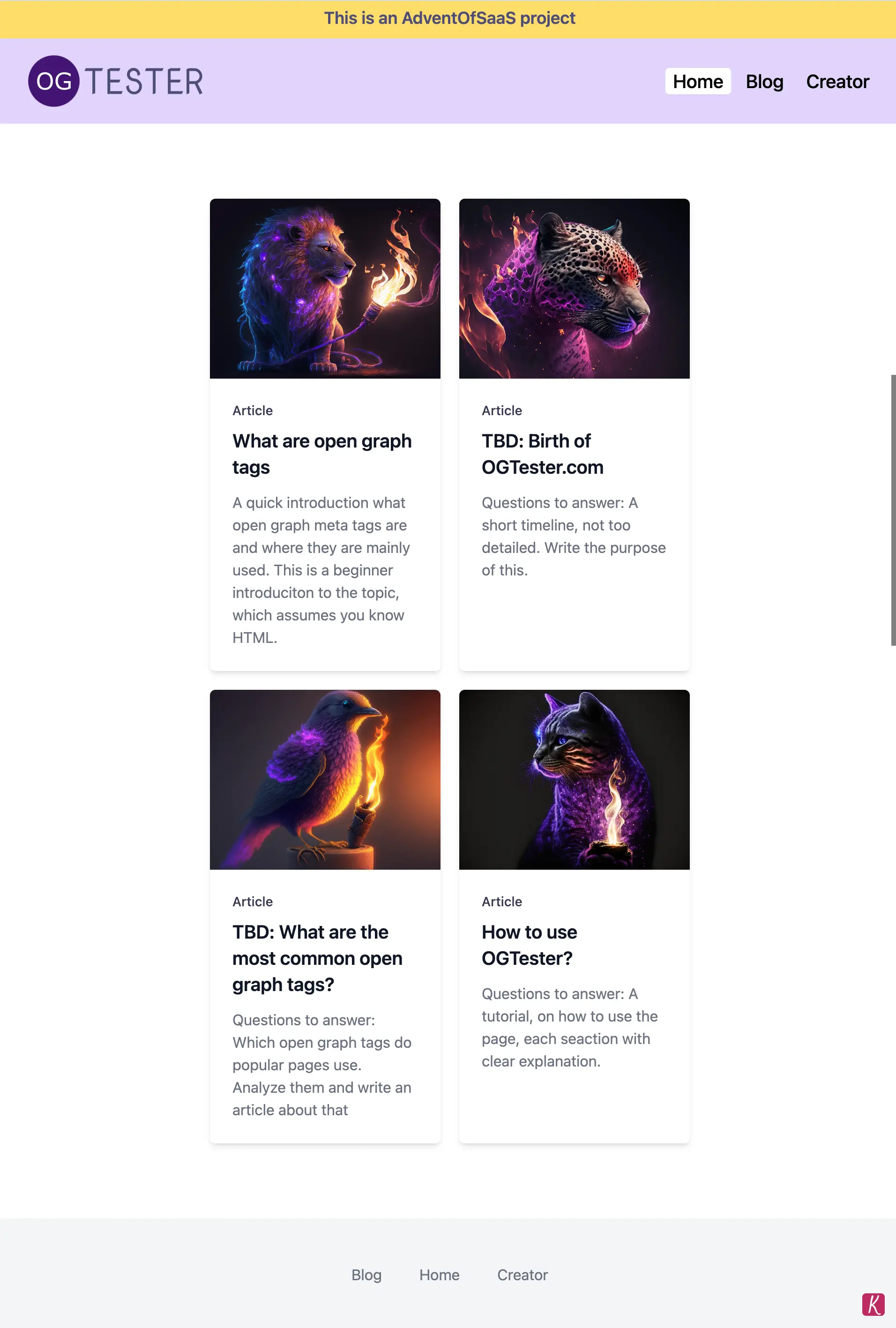 Current Home Page