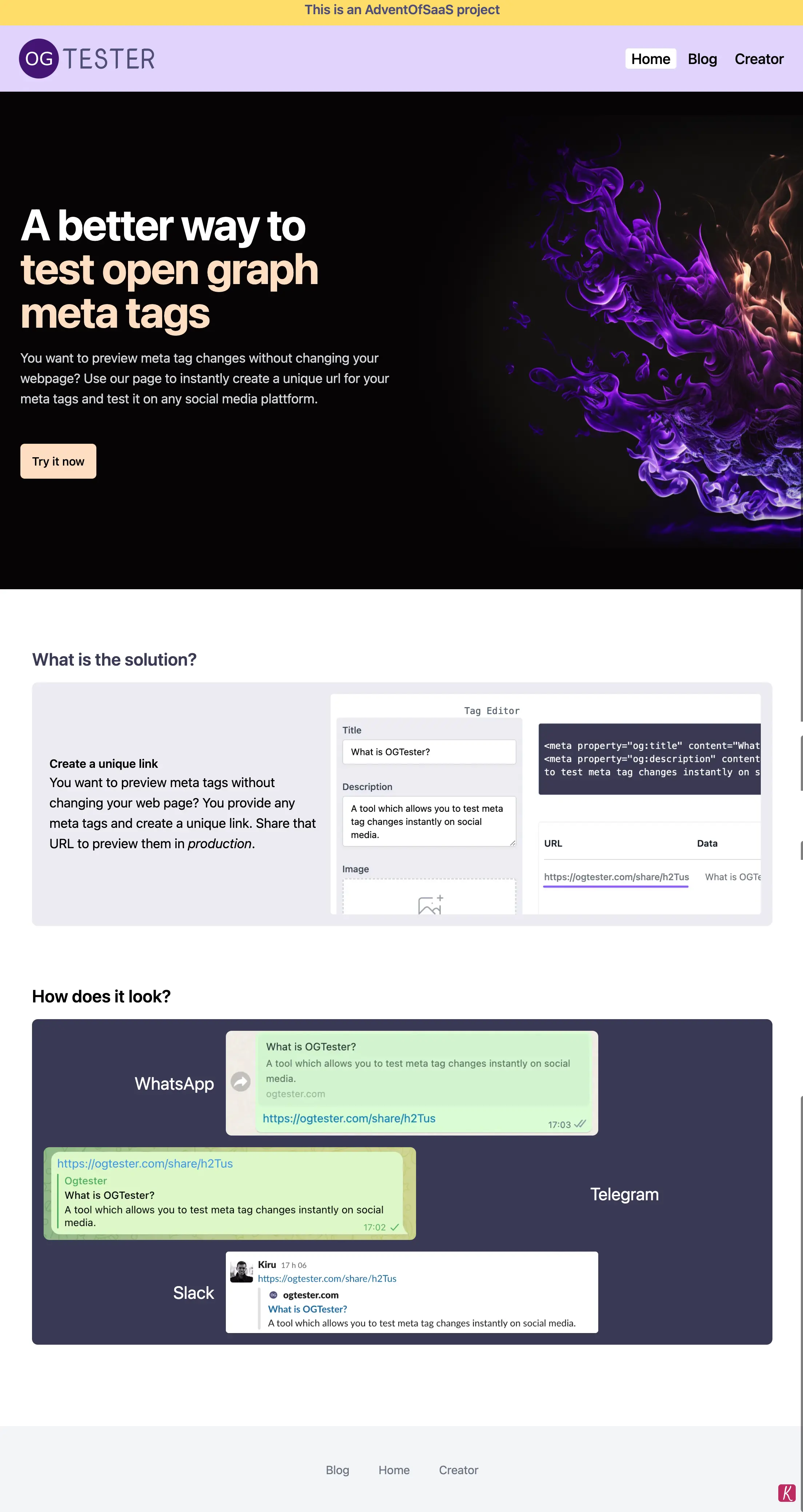 Current Home Page